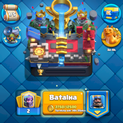 RARIDADE! 9000 TROF/NV 58/+7 ANOS/CARTAS 90% NV 14/15 - CLASH ROYALE