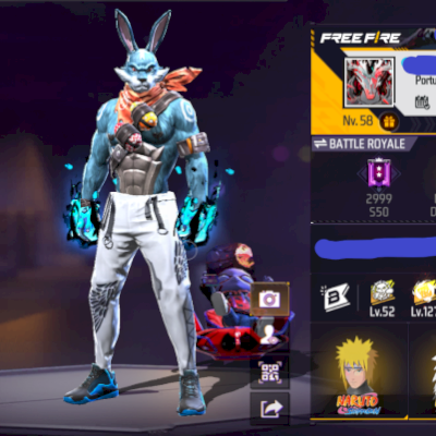 CONTA COM CALÇA ANGELICAL+SKINS NARUTO+JUJUTSU KAISEN+COELHAO VALOR NEGOCIAVEL