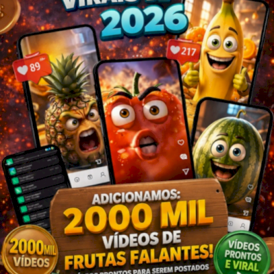 Pack para canal FRUTAS FALANTES, +2000 VÍDEOS VIRAIS 2026 + PRONTS