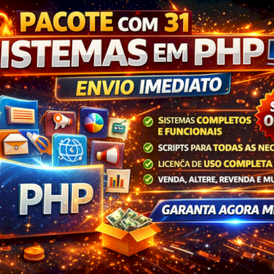 Pacote Com 31 Sistemas Em Php envio imediato