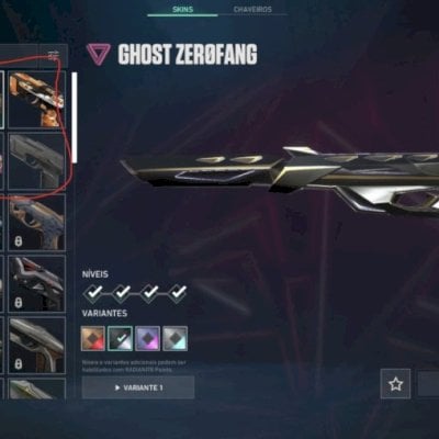 Conta Valorant Diamante com skins, nivel 90+, gasto mais de 900,00 reais