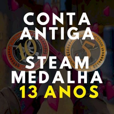 CONTA STEAM ANTIGA - 13 ANOS - MEDALHA