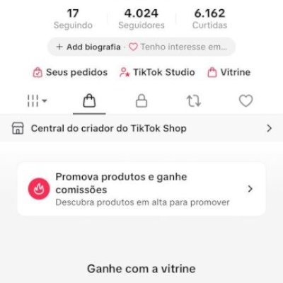 CONTA DO TIKTOK COM SHOP ATIVO +4K SEGUIDORES (PROMOVER ATIVO)