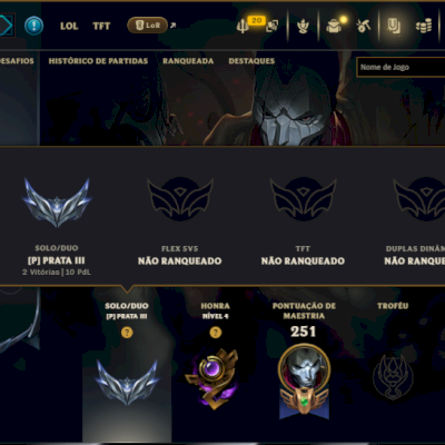 Prata 3 com 85 Champs e 6 Skins