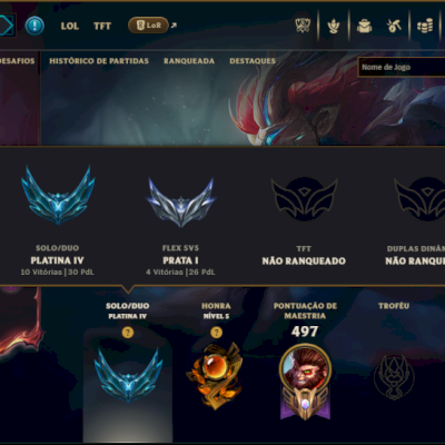Platina 4 com TODOS os Champs e 185 Skins