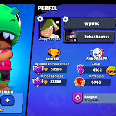 53,5k troféus+ 23 brawls nível 11 + hipercarga 81/91 brawls liberados