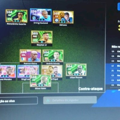 CONTA PSN COM TIME MONSTRUOSO NO eFootball – Messi, Ronaldinho, Haaland e Neymar