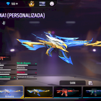 Conta FF gemadinha, com algumas skins, armas atributadas e muito mais