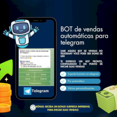 BOT TELEGRAM DE VENDAS AUTOMÁTICAS