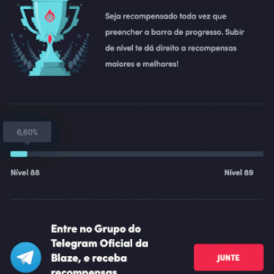 Conta blaze nível 88 platina com gerente