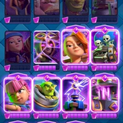 CONTA 10K TROFÉUS - BRUXA E VALKIRIA EVO + 10 EVOS + MOSQUETEIRA HERÓI