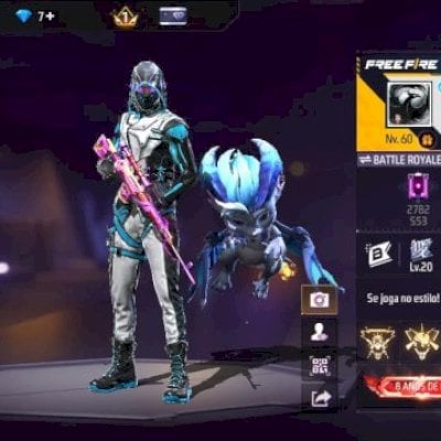 Conta level 60, angelical feminina, 3 passes de fogo