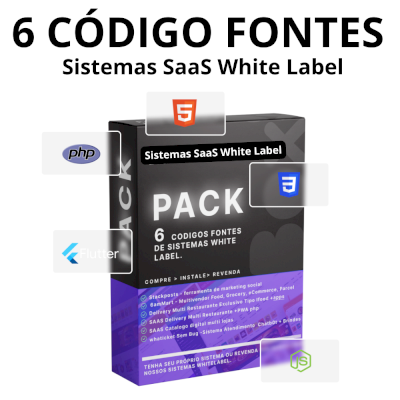 6 Sistemas Saas White Label - Código Fonte