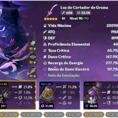 Conta Genshin Impact AR60 | Arlecchino C6 +R4 Exploração 100% | Endgame