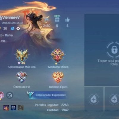 Conta Honra Mitico com Skins