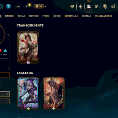 Conta antiga LoL/Valorant; 817 Skins; Ultimates/Exaltadas/Transcendentes;
