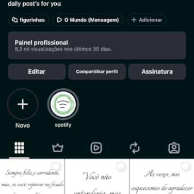 Conta no instagram