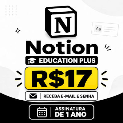 Notion Education Plus com validade de 12 meses