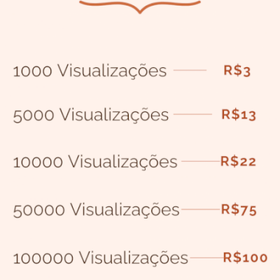 1000 VISUALIZAÇÕES A PARTIR DE R$ 0,25
