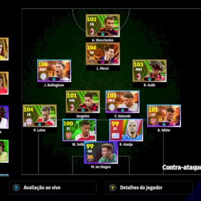 Conta efootbal Steam recheada de jogadores raros