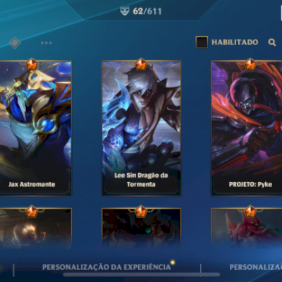 Conta GM nv 116 62 skin gasto mais de 2mil reais