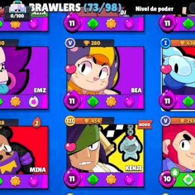 conta brawl stars muitas skins 73/98 + Clash royale