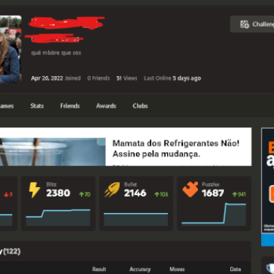 Conta CHESS.COM 2380 BLITZ