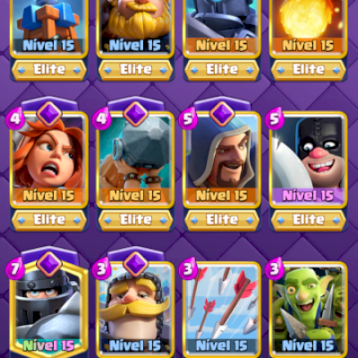 Conta com várias cartas LV 15, raras, épicas e comuns completas, mais de 4kk.