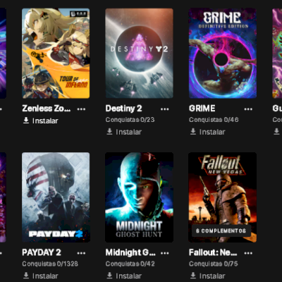 Conta da Epic Games com jogos