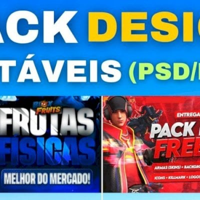 PACK DESIGNS (PSD & PNG) [ARTES EDITÁVEIS E PACK FREE FIRE]