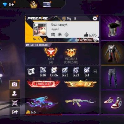 CONTA DE FF TOP COM PASSES ANTIGOS/MESTRE S12/ANGELICAL F/ARMA EVO/460 PEITAS E+