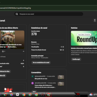 YOUTUBE CANAL DE 378 INSCRITOS - ⭐⭐⭐⭐⭐