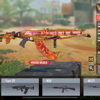 Conta nivel 157 com arma lendaria e diversos passes e skins