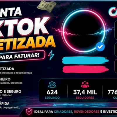 🎉 CONTA TIKTOK 34K DE SEGUIDORES MONETIZADA + TIKTOK SHOP ATIVO