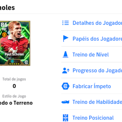 Conta Efootball com Scholes 105