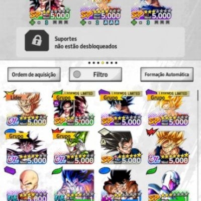 18 limitados+ 4 ultras: Vegetta majin, cell perfeito,Goku e Tullece 3k Diamantes