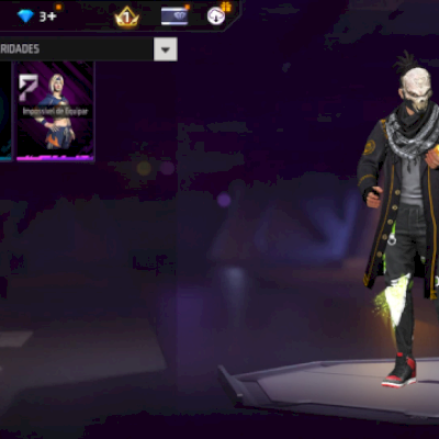 Conta bot com rei caveira+ Angélical verde masculina