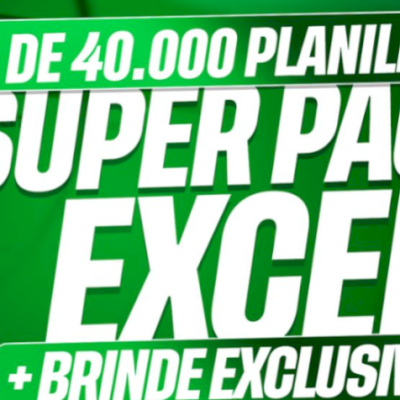 SUPER MEGA PACK EXCEL +40.000 PLANILHAS PRONTAS EDITÁVEIS+BRINDE (PROMOÇÃO!)