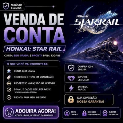 Conta Honkai Star Rail Endgame no Garantido Completa!