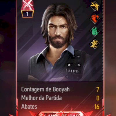 Conta com Skins Raras + Selo 6 Anos Free Fire