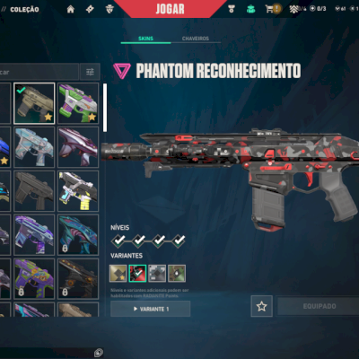 CONTA DE VALORANT, VARIAS SKINS DE VANDAL, 4 SKINS DE PHANTON, 5 SKINS E FACAS