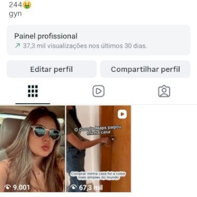 CONTA COM SEGUIDORES BRASILEIROS , ENGAJAMENTO NO TOPO VÍDEO COM 67 MIL VIEWS
