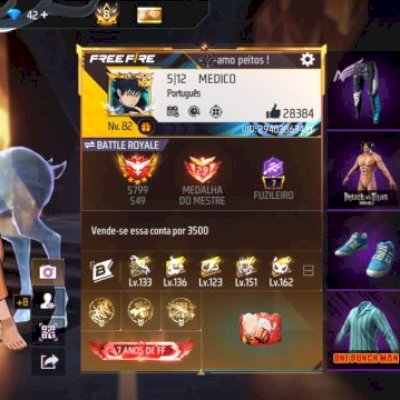 Conta gemadona lvl 82