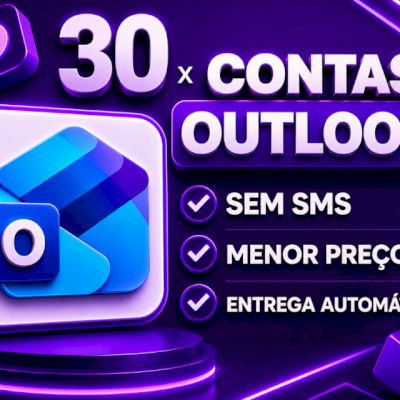 30x CONTAS EMAIL OUTLOOK/HOTMAIL + Entrega imediata NÃO PRECISA DE SMS | GRAPH