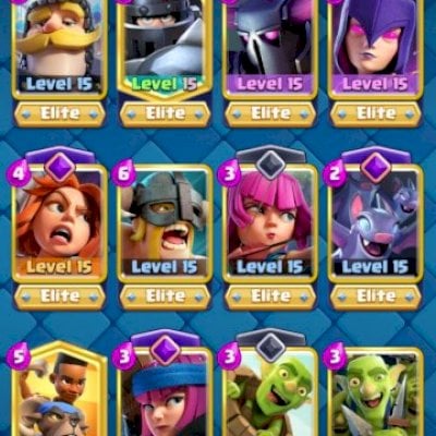 Clash Royale Niv 57 14 niv 15 e 25 niv 14