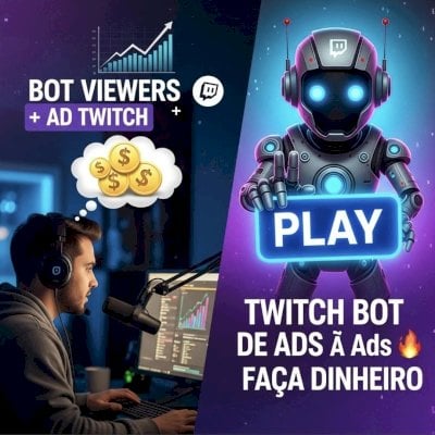 Bot Viewers + Ad Twitch (Twitch Bot De Ads + Dinheiro)
