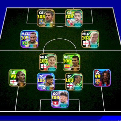 Conta efootball com Diego Costa 108 e Neymar 106