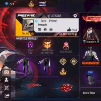 Conta Free fire com passes antigos