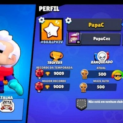 Conta de Brawl stars 9k de troféu