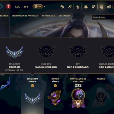 Prata 3 com TODOS os Champs e 160 Skins ( TOP / ADC )